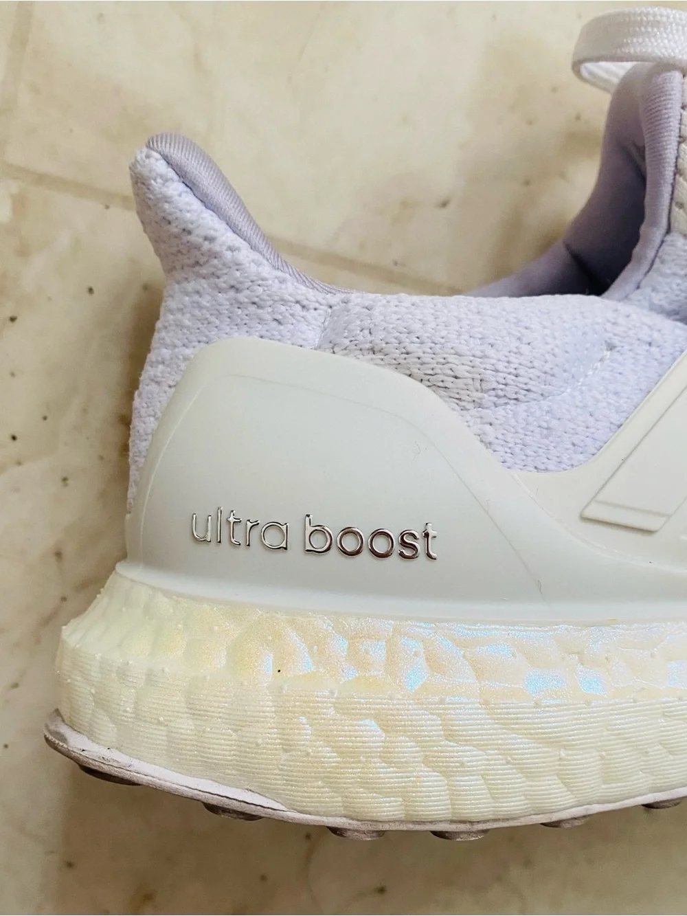 $180 Adidas Women’s Ultra Boost 1.0 White Iride Running Shoes Sneakers Size 6.5